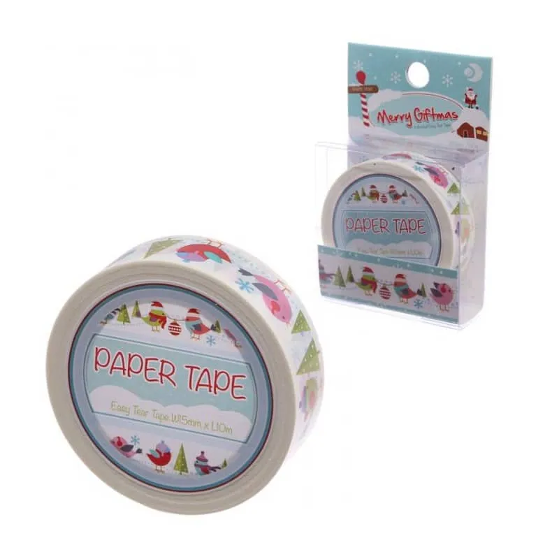 Masking tape oiseau noël