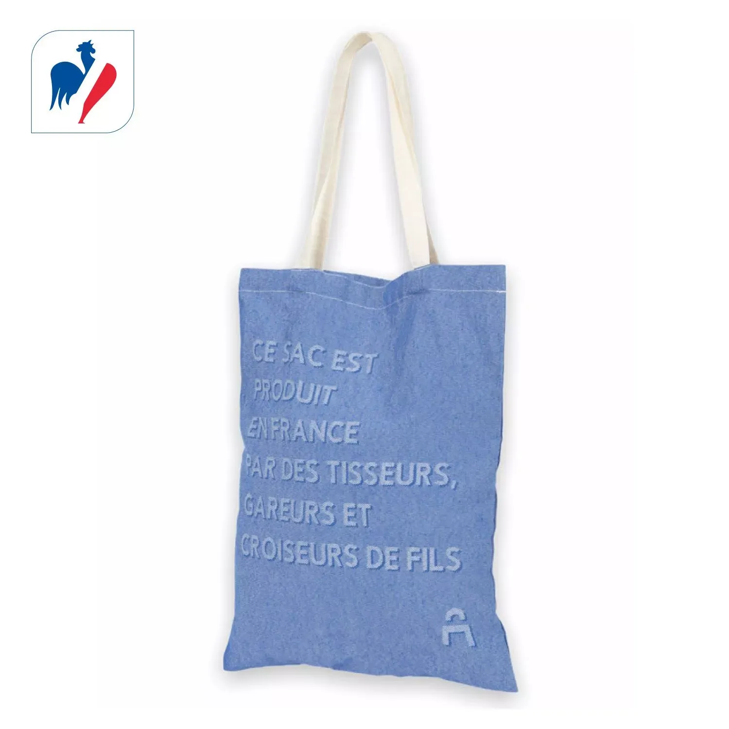 Sac recyclé logo tissé Made in France