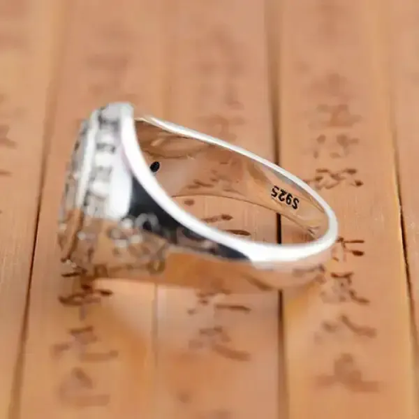 Bague Bouddha Mantra Compassion (Argent) – Image 2