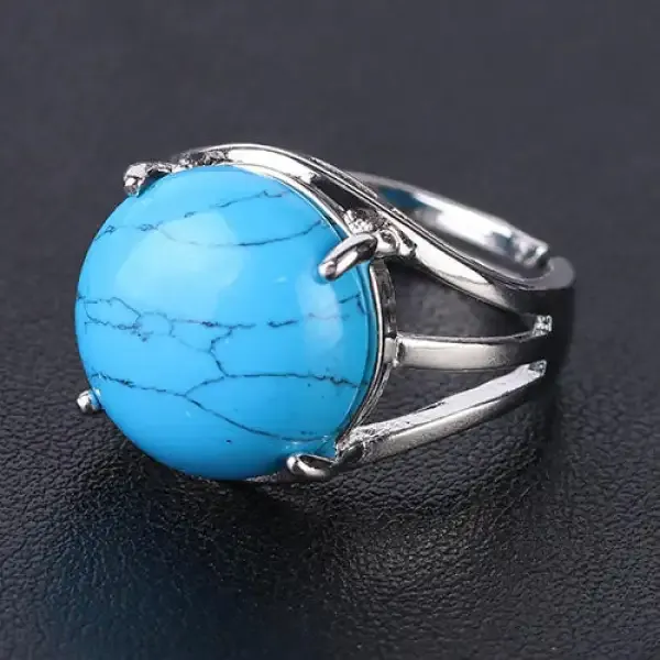 Bague Bouddha avec pierre Cabochon (Acier) – Image 9