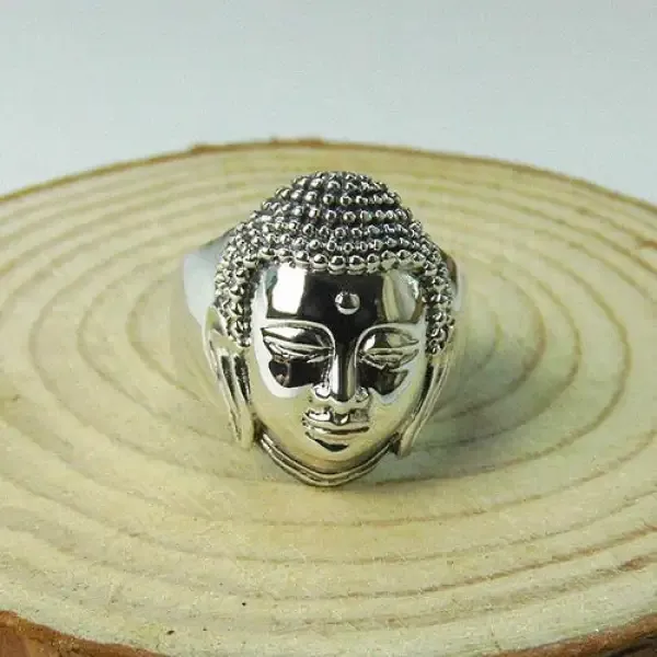 Bague Bouddha avec la Divinité Sereine (Argent) – Image 2