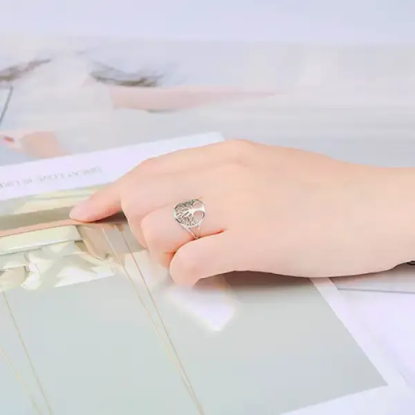 Bague Bouddha Femme avec l'Arbre de Vie (Acier) – Image 5