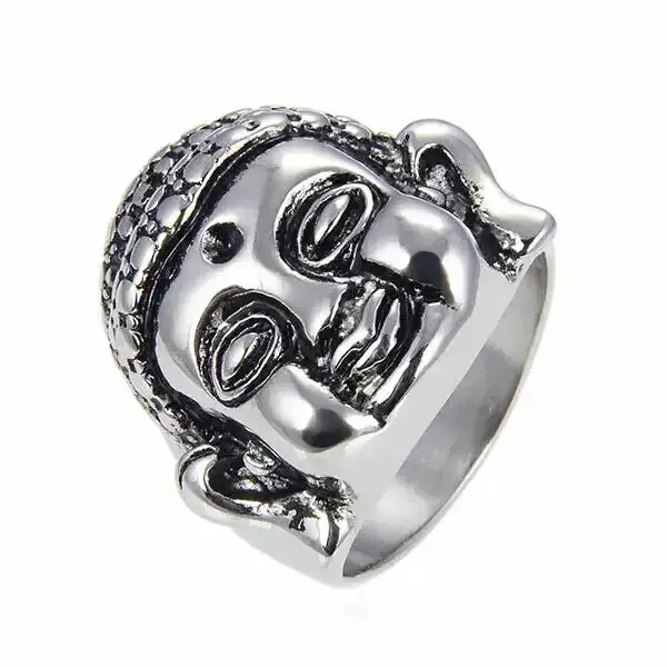 Bague Bouddha pour le Bouddhiste Tibétain (Acier)