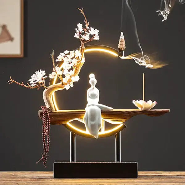 Lampe Bouddha et Œuvre en Céramique – Image 3