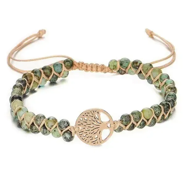 Bracelet Bouddhiste avec Joli Arbre de Vie