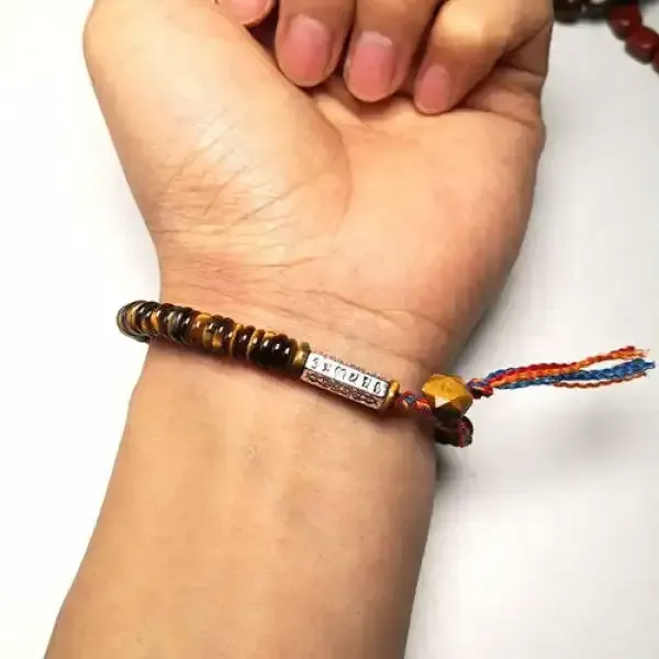 Bracelet Bouddha avec Perles d'Œil de Tigre – Image 4