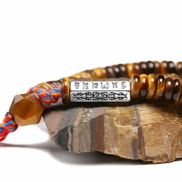 Bracelet Bouddha avec Perles d'Œil de Tigre – Image 3
