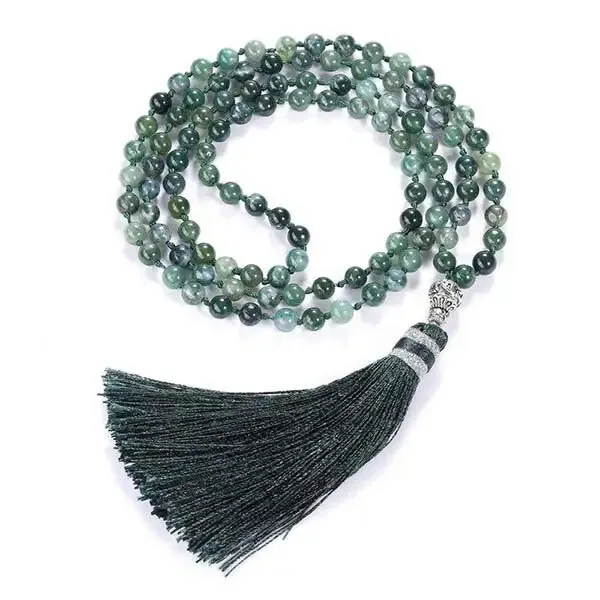 Chapelet Bouddhiste aux 108 Perles d'Agate