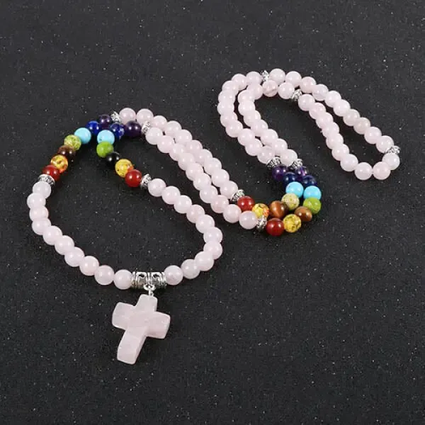 Collier Chapelet en Perles avec Croix – Image 5