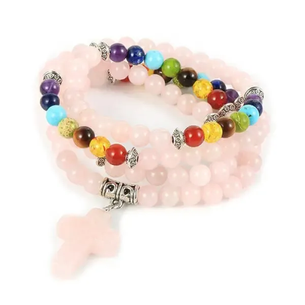 Collier Chapelet en Perles avec Croix – Image 7