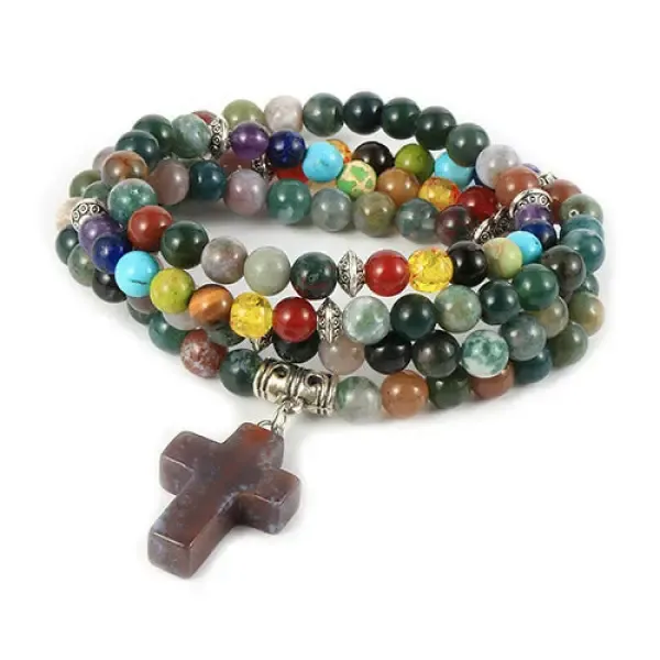 Collier Chapelet en Perles avec Croix – Image 6