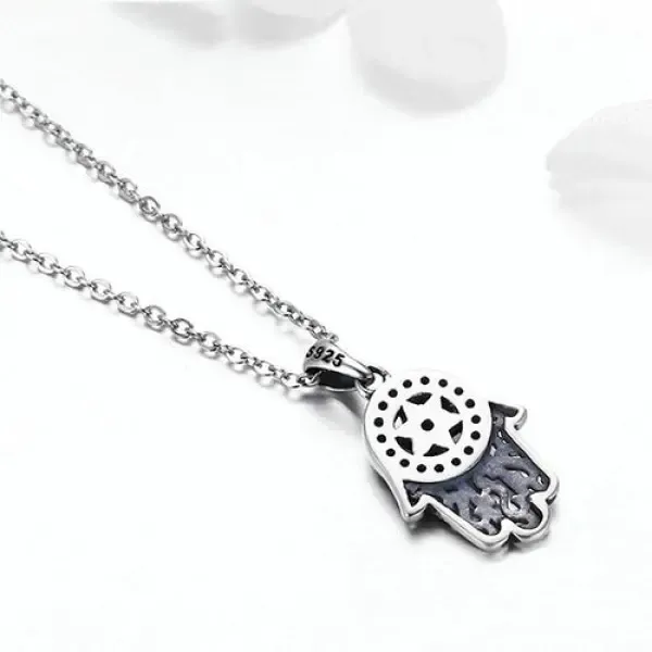 Pendentif Bouddha Femme avec la Main de Fatma – Image 2