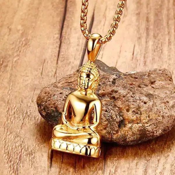 Pendentif Bouddha Thaïlandais Doré – Image 2