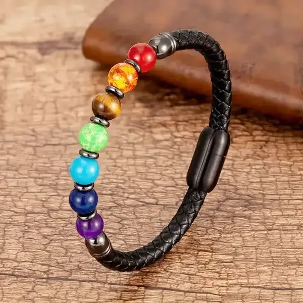 Bracelet Bouddhiste avec Pierres de Chakras – Image 6
