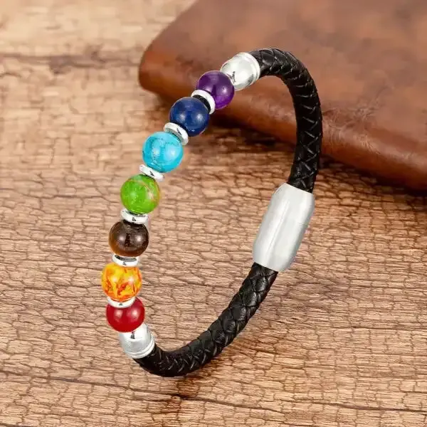 Bracelet Bouddhiste avec Pierres de Chakras – Image 7