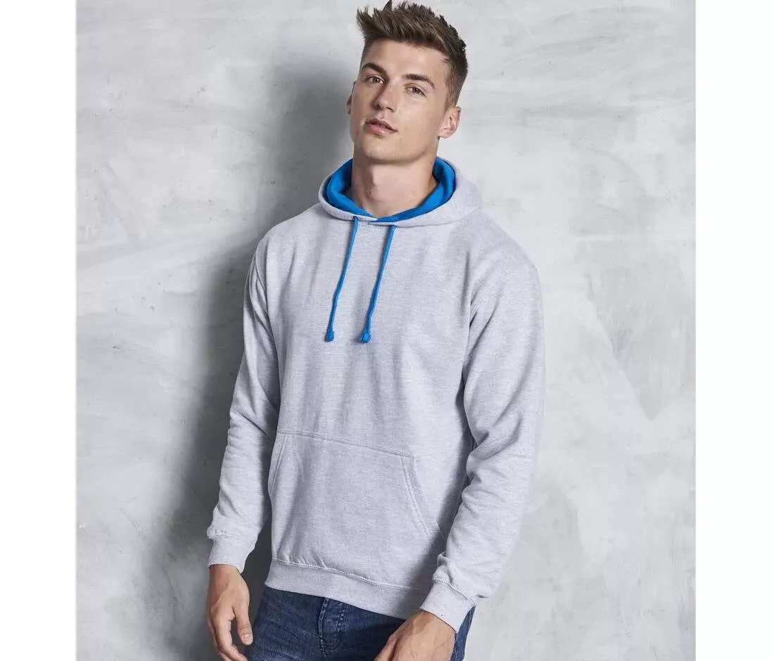 Sweat à capuche contrasté certifié