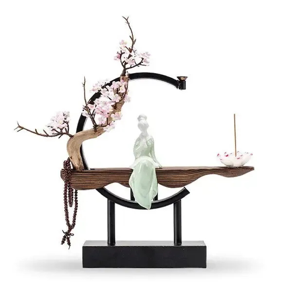 Lampe Bouddha et Œuvre en Céramique