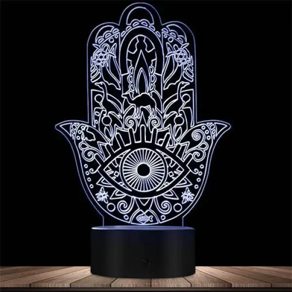 Lampe Bouddha avec la Main de Fatma – Image 3