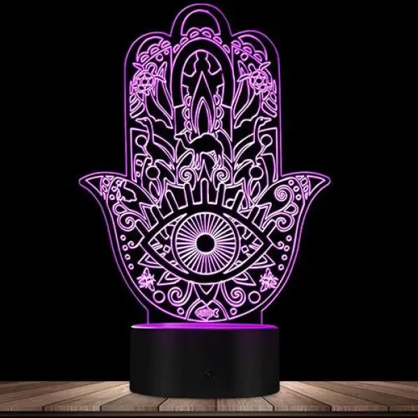 Lampe Bouddha avec la Main de Fatma – Image 2