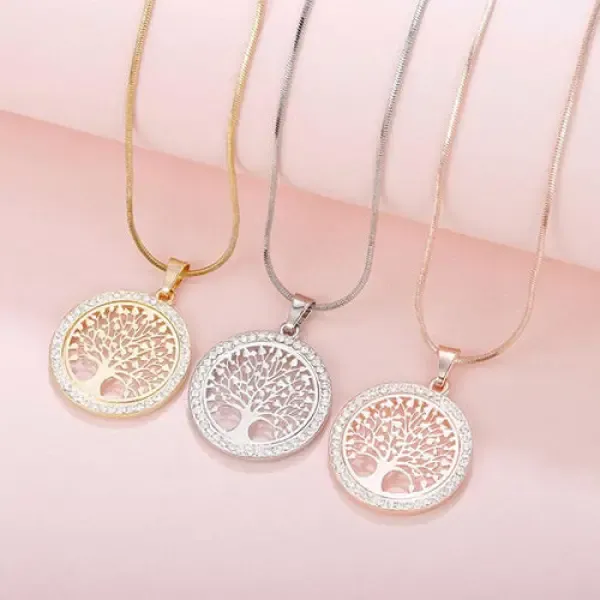 Pendentif Bouddha avec l'Arbre de Vie en Acier – Image 7