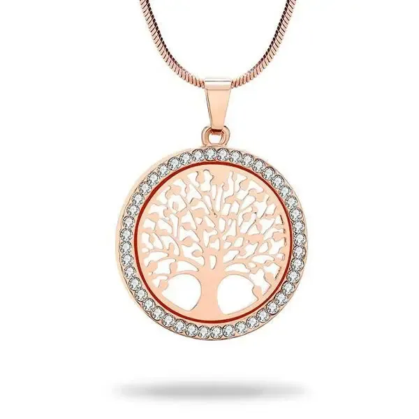 Pendentif Bouddha avec l'Arbre de Vie en Acier – Image 3