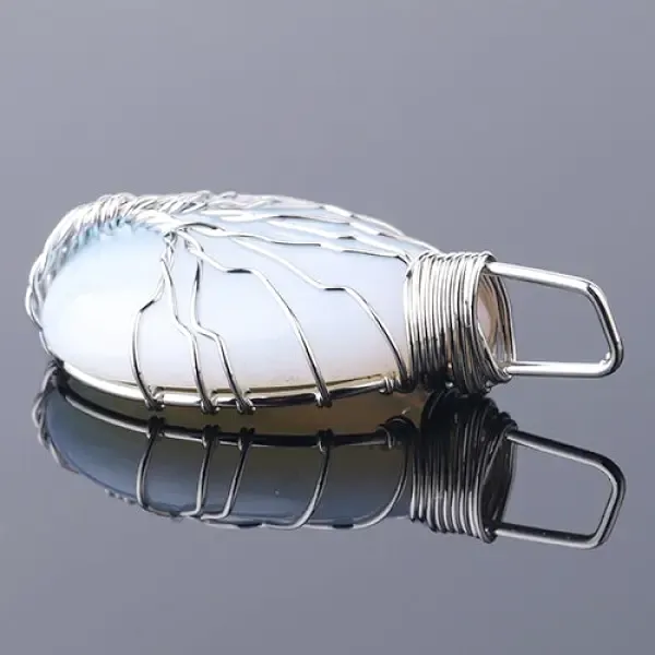 Pendentif Bouddha avec l'Arbre de Vie et une pierre d'Opale – Image 2