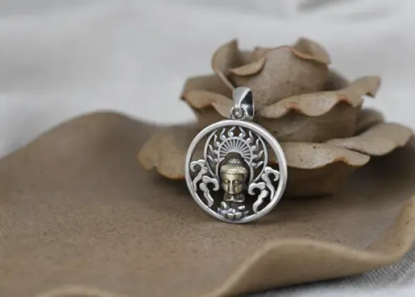 Pendentif Bouddha en Argent – Image 2