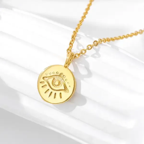 Pendentif Bouddha avec l'Œil protecteur en Or – Image 2