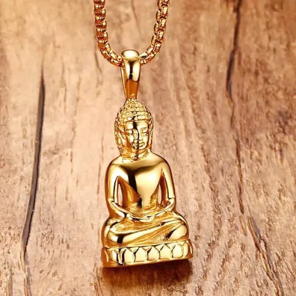 Pendentif Bouddha Thaïlandais Doré – Image 3