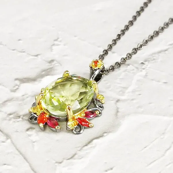 Pendentif Bouddha avec pierre de Zircon Vert – Image 2