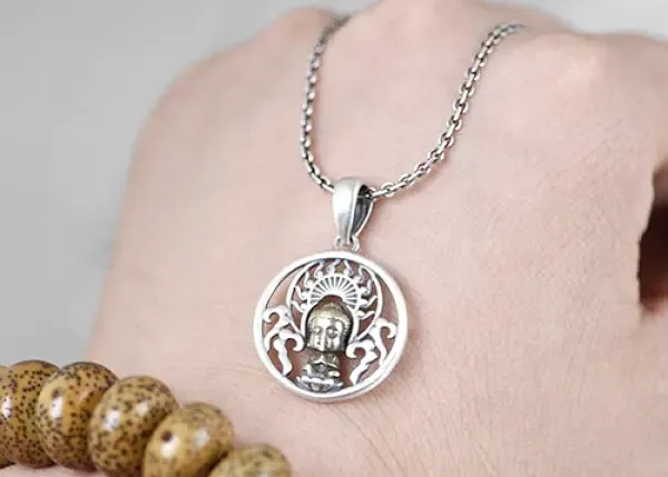 Pendentif Bouddha en Argent – Image 4