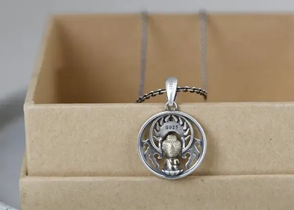 Pendentif Bouddha en Argent – Image 6