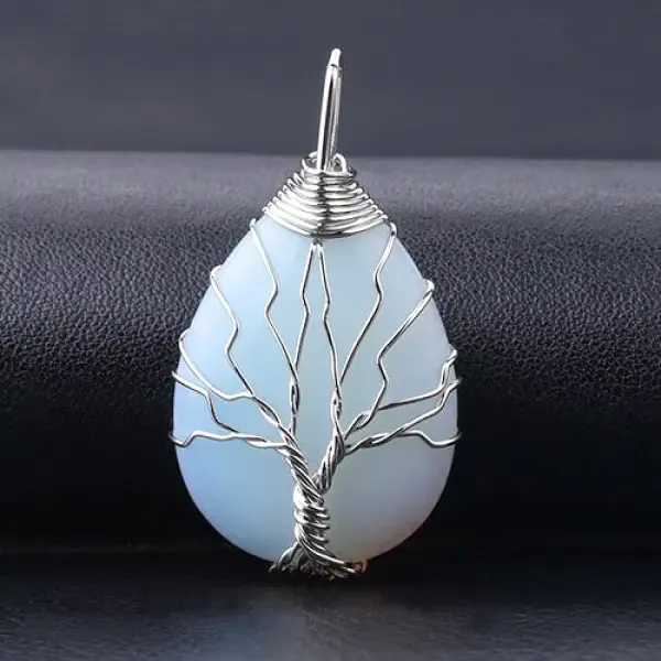 Pendentif Bouddha avec l'Arbre de Vie et une pierre d'Opale – Image 4