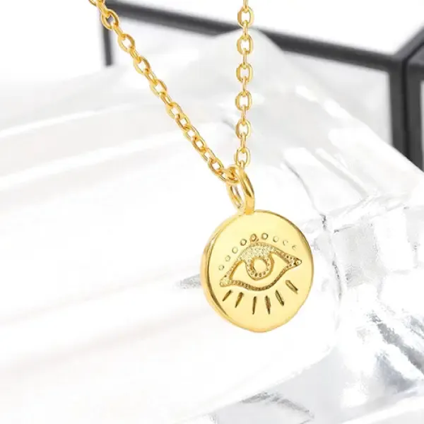 Pendentif Bouddha avec l'Œil protecteur en Or – Image 3