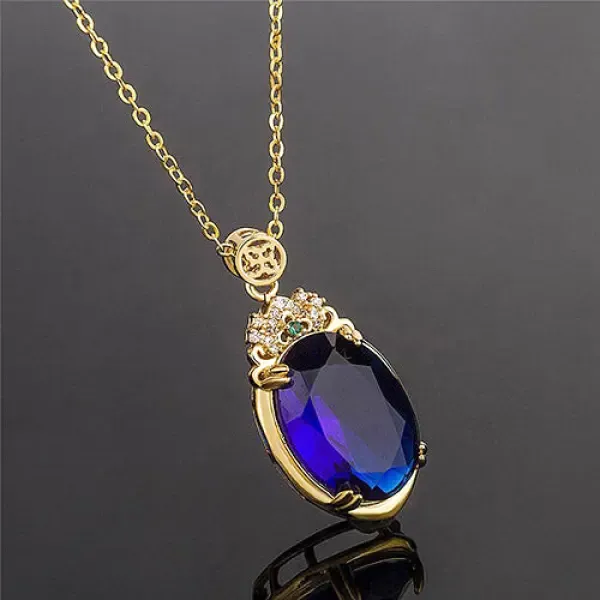 Pendentif Bouddha avec pierre de Saphir en Goutte d'Eau – Image 3