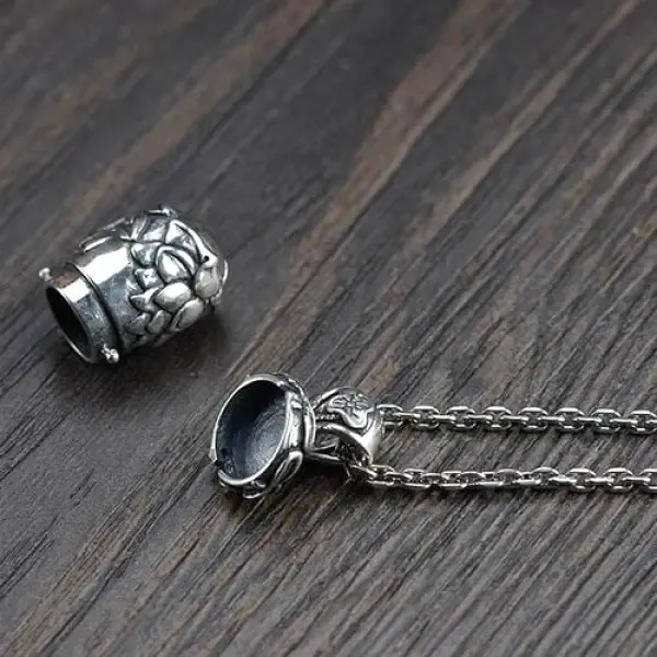 Pendentif Bouddha avec Amulette Bouddhiste en Argent – Image 4