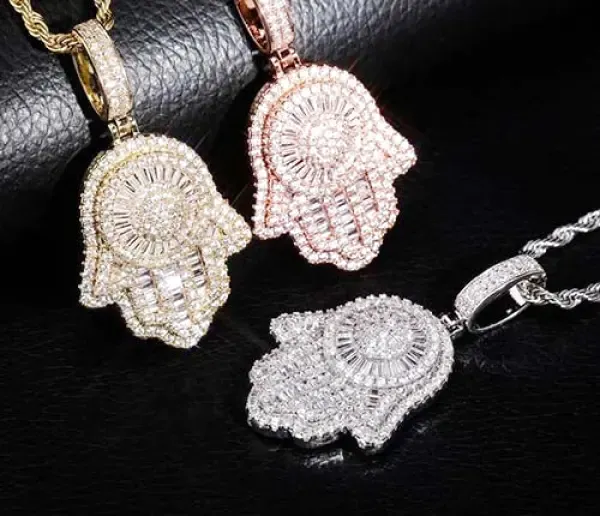 Petit Pendentif Bouddha avec Main de Fatma – Image 5