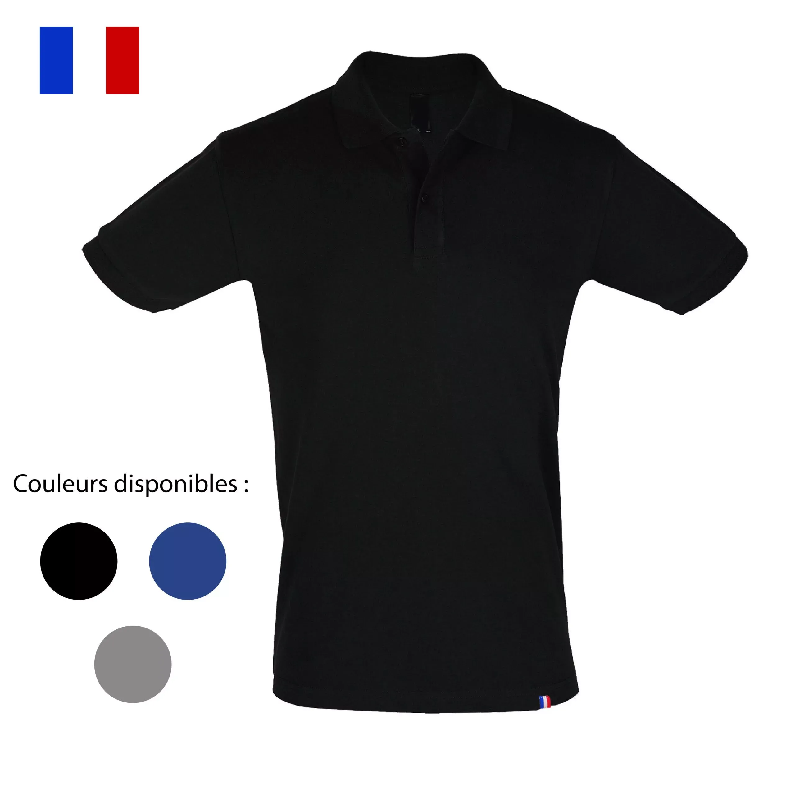Polo manches courtes fabriqué en France