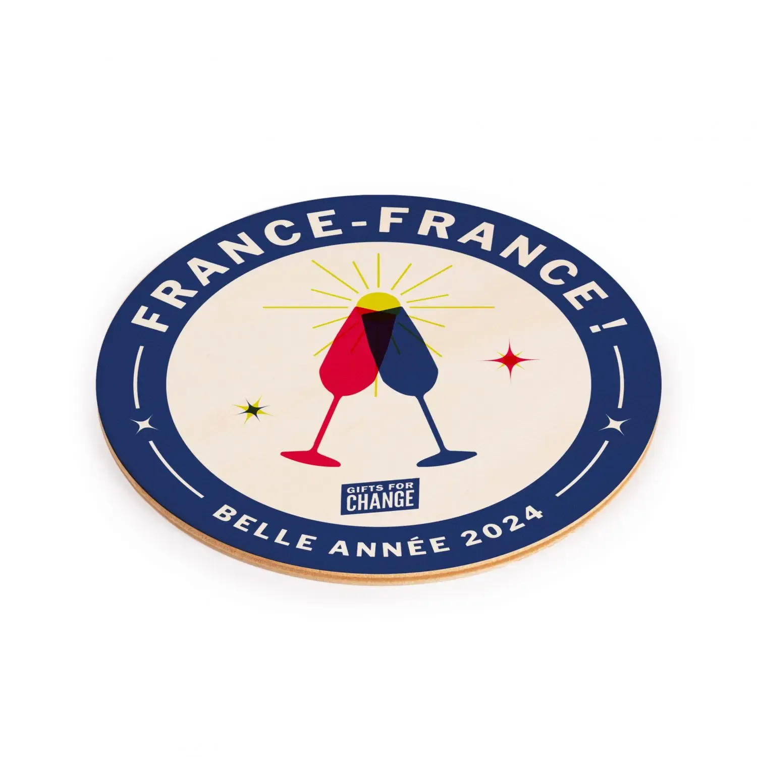 Sous bock en bois fabriqué en France – Image 2