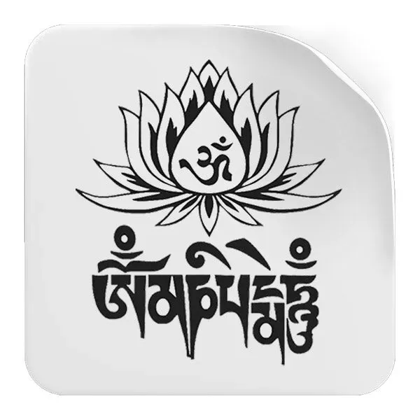 Sticker Bouddha Om Mani Padme Hum