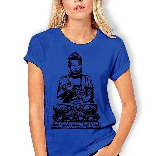 T-Shirt Bouddha fille et méditation