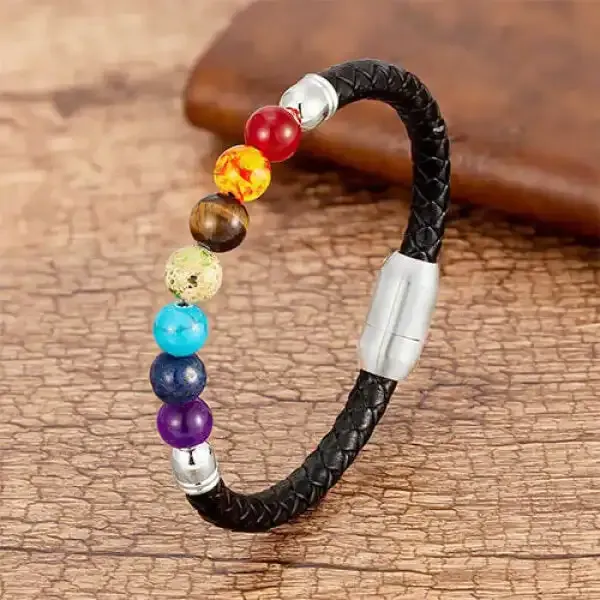 Bracelet Bouddhiste avec Pierres de Chakras – Image 4