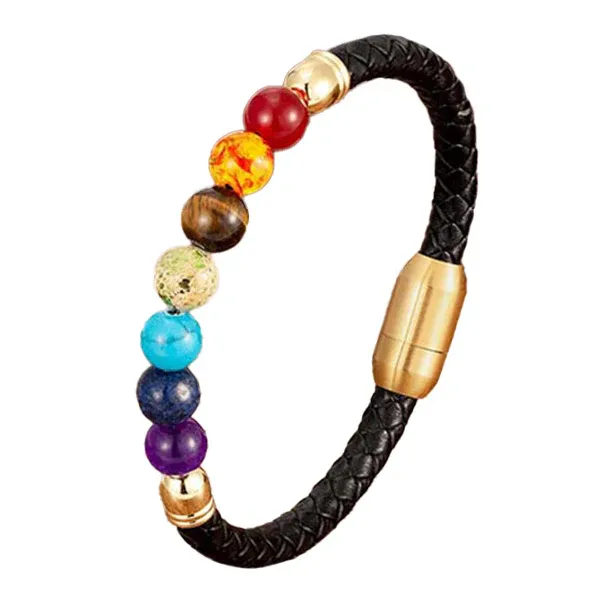 Bracelet Bouddhiste avec Pierres de Chakras