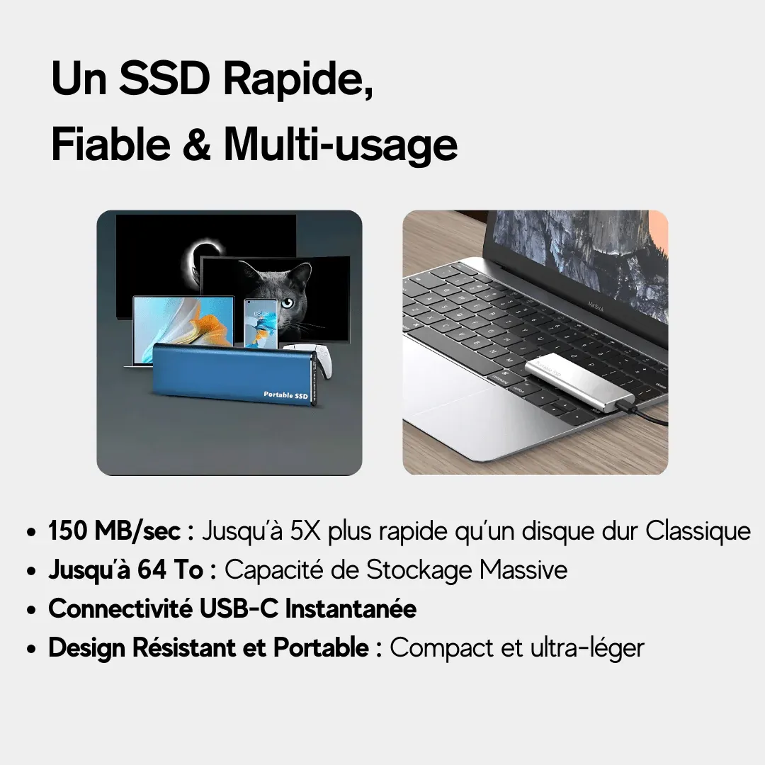 Disque dur Externe SSD 4To | Jusqu’à 64To | TurboSSD – Image 2