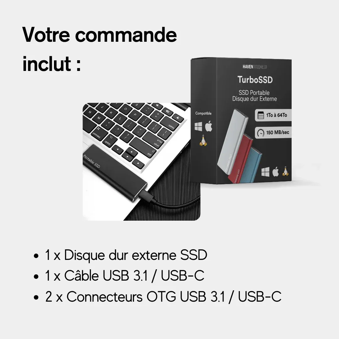 Disque dur Externe SSD 4To | Jusqu’à 64To | TurboSSD – Image 3