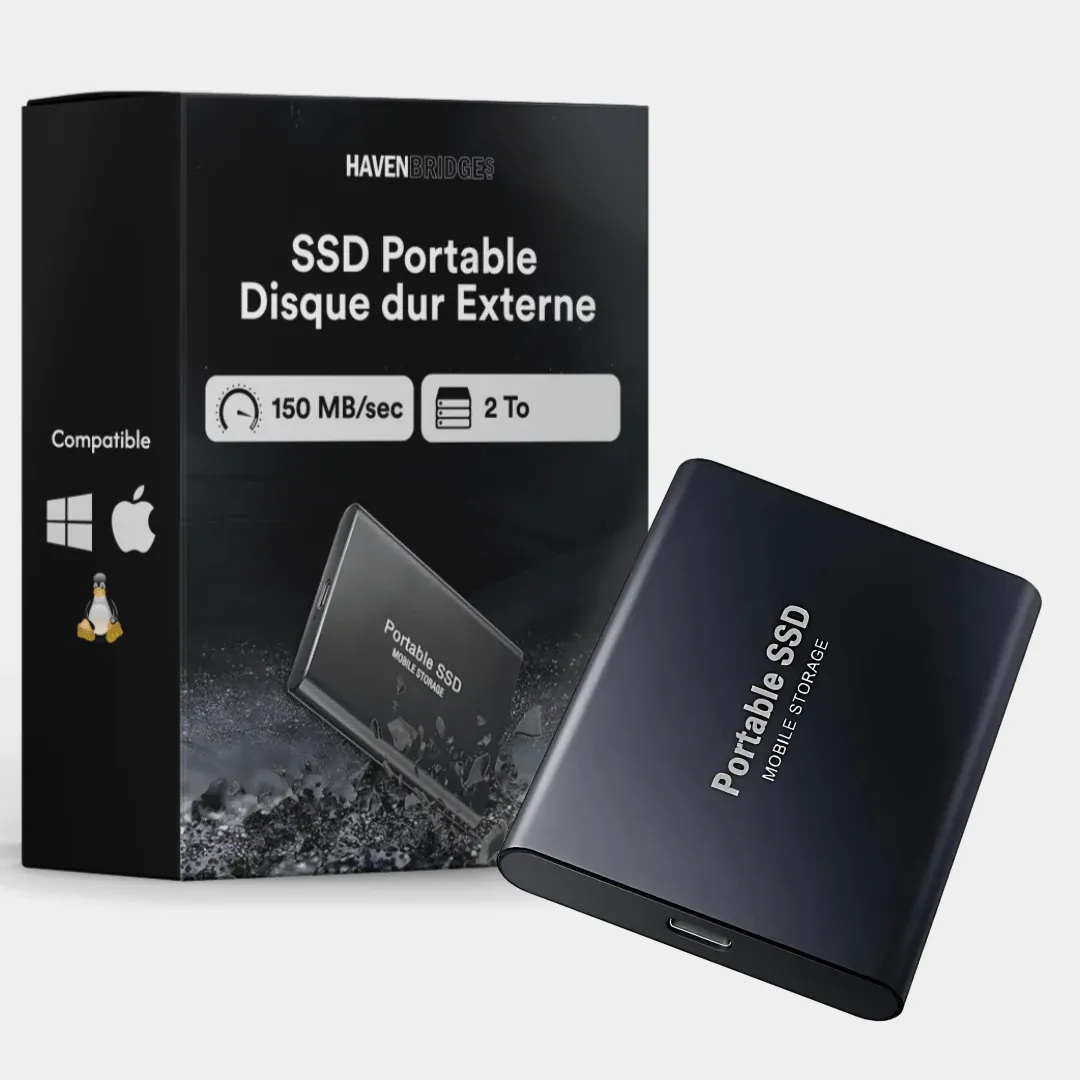 SSD Externe 2To | Jusqu’à 64To | Disque Dur Externe Portable Havenbridges