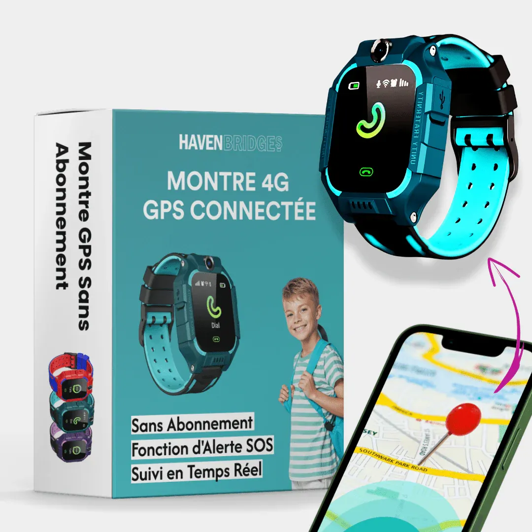 Montre GPS Pour Enfant avec Fonction d'Alertes - Havenridges