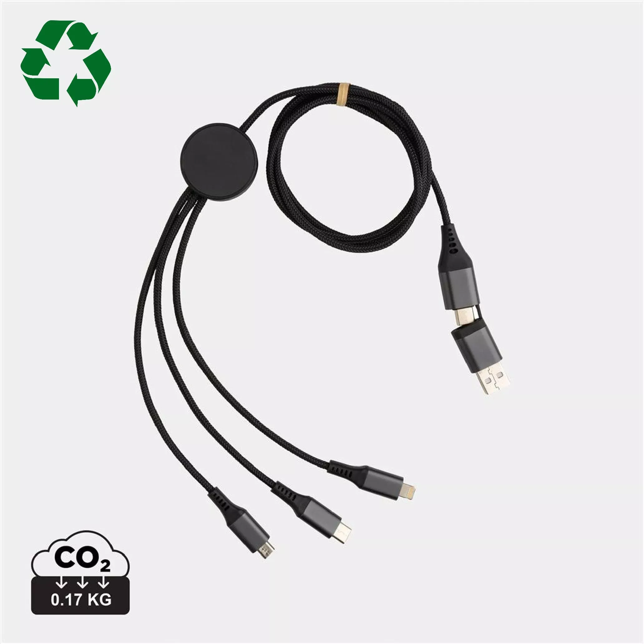 Câble 6 en 1 en aluminium recyclé RCS