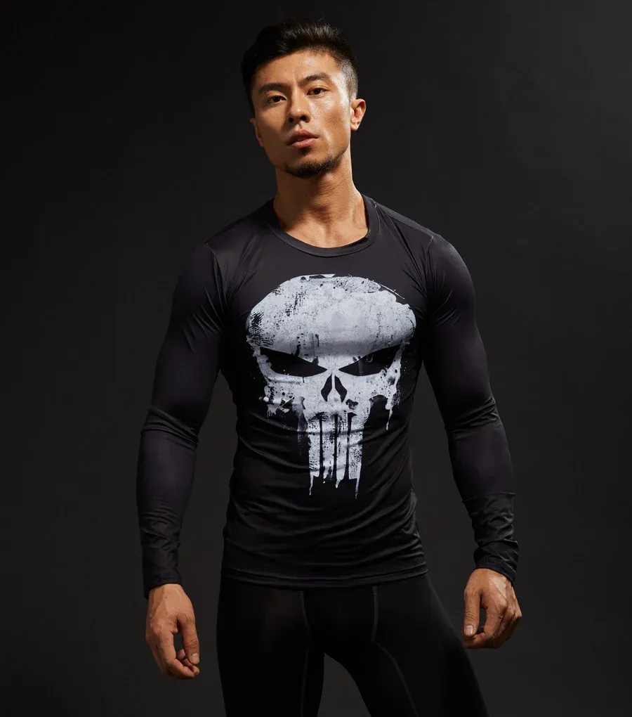 T Shirt de Compression Deluxe The Punisher – Image 3