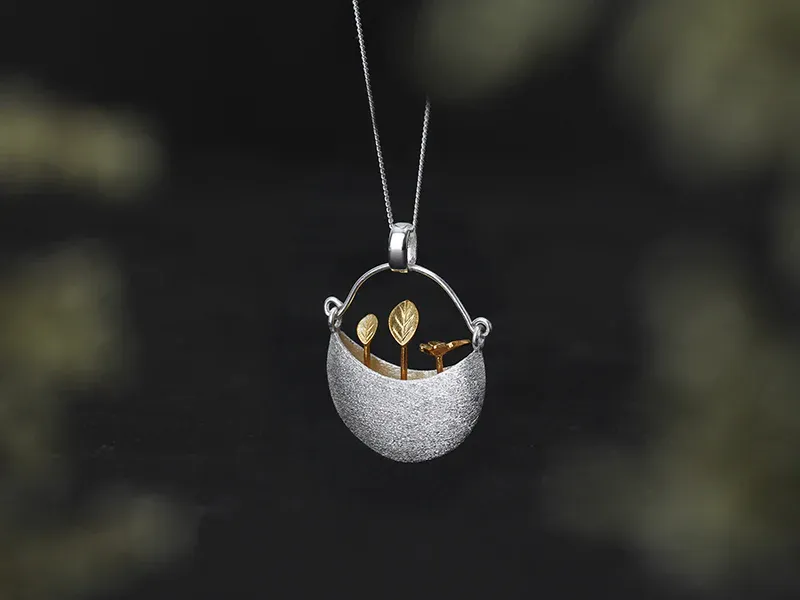 Pendentif "Mon Jardin Secret" en Argent 925 (2 variantes) – Image 2